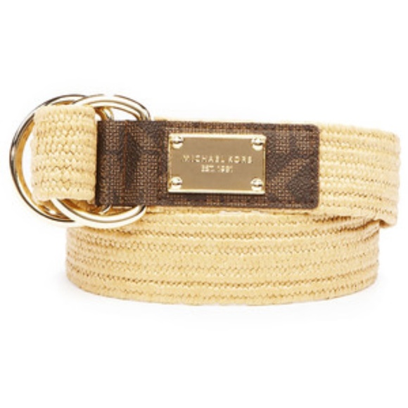 Michael Kors Stretch Straw Belt
